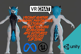 custom furry vrchat avatar for vrchat, vtubing and gaming