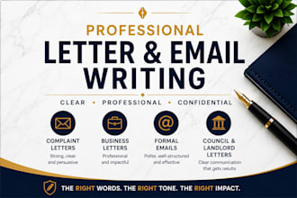 write professional complaint letters and business emails