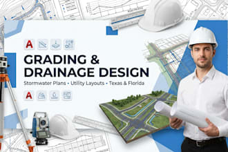 do grading and drainage design stormwater plan utility layout texas, florida
