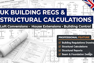 do UK building regs drawings and structural calculations for all projects