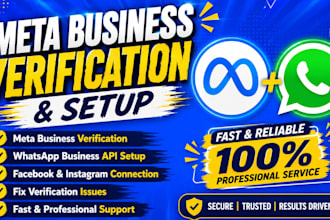 fix meta business verification, meta business suite and setup whatsapp API