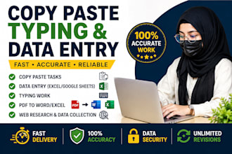 do copy paste, typing, and data entry tasks accurately