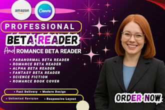 beta read your romance or fantasy novel with honest reader feedback