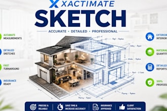 prepare xactimate roof estimate and siding  with sketch