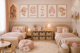 design printable wall art for home, nursery and kids room