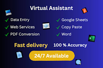do data entry, web research
