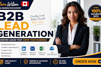 do b2b lead generation, email list building and linkedin lead research