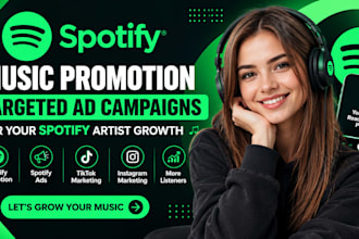 setup spotify music promote ads campaign for spotify music artist growth