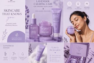 design cosmetic product marketing and promotional posters