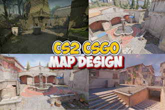 design custom cs2 csgo, map, sc2 plugins, game map for gmod, cs2, l42d half life