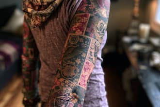 create a beautiful tattoo sleeve art