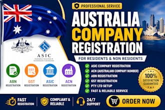 handle australian company registration, abn, and gst setup