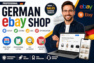 do german ebay shop setup ebay listing SEO listing ebay lister etsy listing