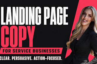 write high converting landing page copy for your service business