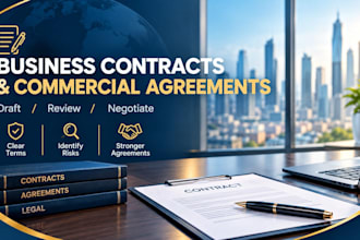 draft, review and negotiate business contracts and commercial agreements