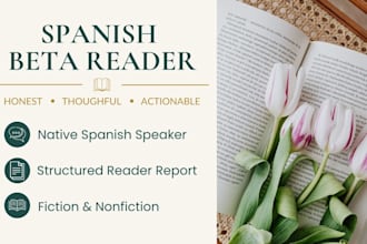 beta read your spanish manuscript and provide feedback