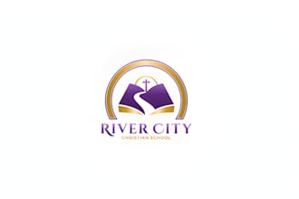 design catholic church, ministry, christian, and religious logo