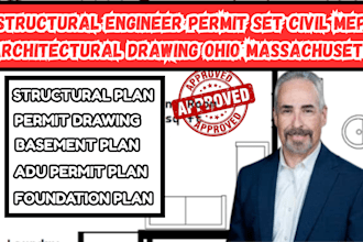 structural engineer permit set civil mep architectural drawing ohio massachusets