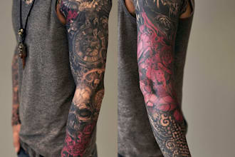draw an awesome tattoo sleeve art