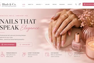 build squarespace nail salon website manicure studio website pedicure website