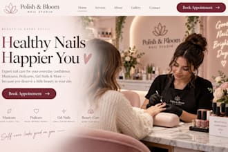 build squarespace nail salon website manicure studio website pedicure website