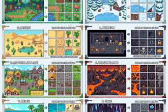 create custom pixel art tilesets, seamless terrain, and game environments