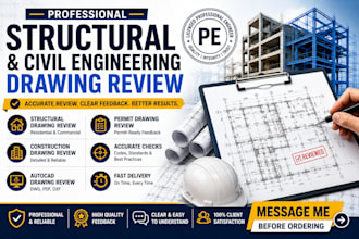 review structural and civil engineering drawings