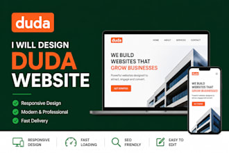 design a modern duda website, landing page, and redesign your duda website