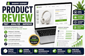 import shopify product review product feedback testing customer insight SEO copy