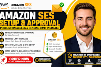 remove amazon ses sendbox and increase ses sending limit