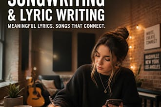 write catchy pop rb or hiphop lyrics and hooks for your song