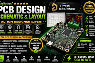 design pcb layout, circuit schematic, gerber files, and altium pcb design