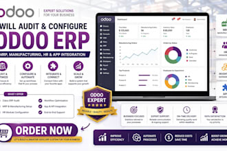 audit odoo erp configure mrp HR manufacturing, and app integration workflow
