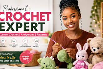 write or design handmade crochet patterns, amigurumi patterns for shop,crochet