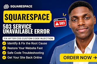 fix squarespace 503 service unavailable error after CSS custom code injection