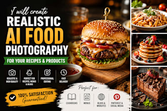 create branded food images for your cookbook or restaurant