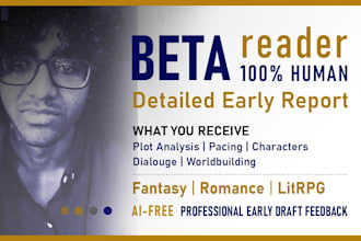 beta read your fantasy, romance or litrpg novel