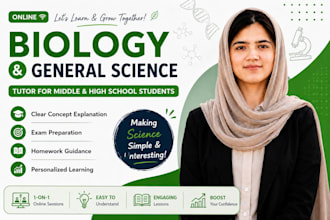 teach biology and general science online for school students