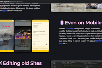 build a modern and responsive portfolio website