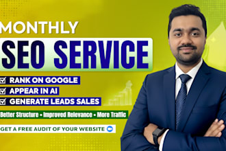 do monthly on page and off page SEO with high authority dofollow backlinks