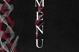 design a professional restaurant menu or price list