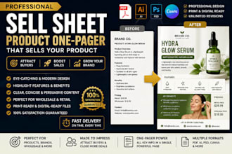 design a professional sell sheet product one pager for your business