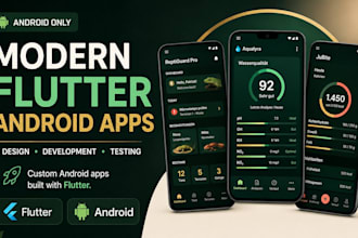 design and develop a modern flutter android app