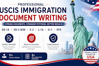 write uscis eb2 niw petition eb1a expert opinion letter e2 business plan o1 rfe