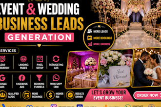 generate event and wedding leads with google ads facebook ads and booking funnel