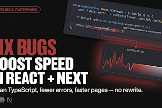 fix typescript bugs and performance issues in react next js apps