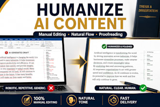humanize ai content with manual editing and proofreading