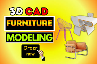 create furniture cad design in solidworks and fusion 360