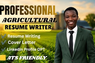 write an ats friendly agricultural resume,