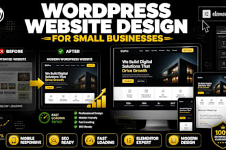 design a small business website using wordpress